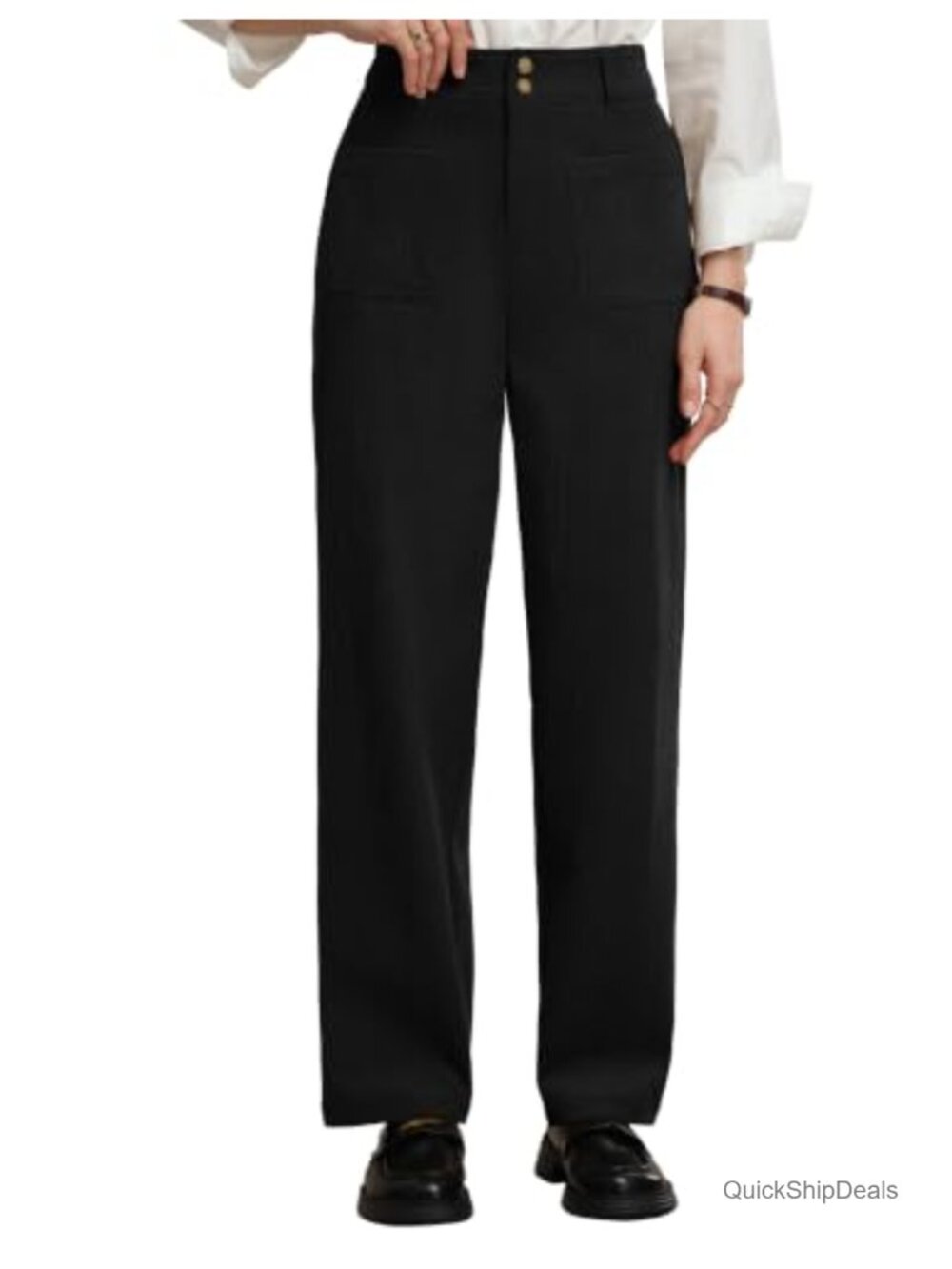 High Waisted Straight Leg Corduroy Pants